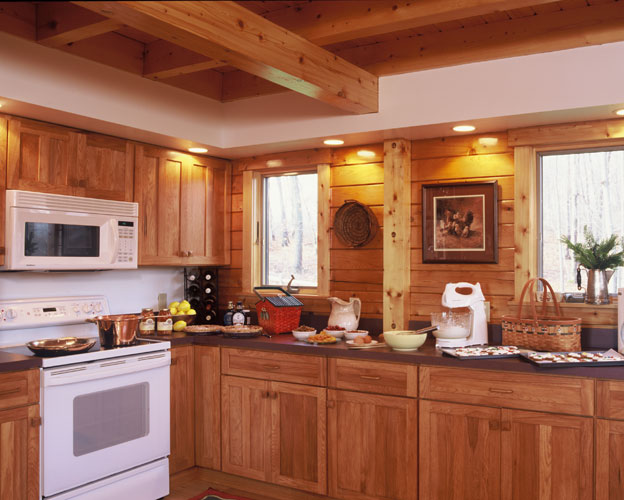 Georgetown log home kitchen