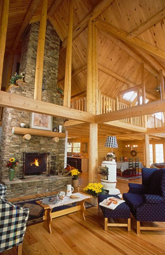 Great Room with large fireplace