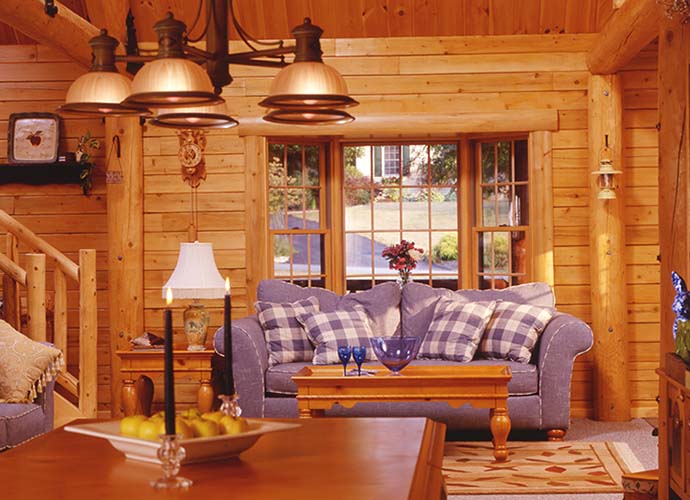 Coopersburg Log Home sitting area