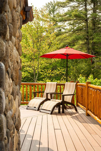 View of the deck from corner of the house