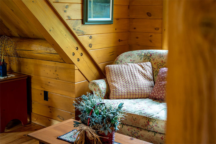 Loft area of Ward Log Home