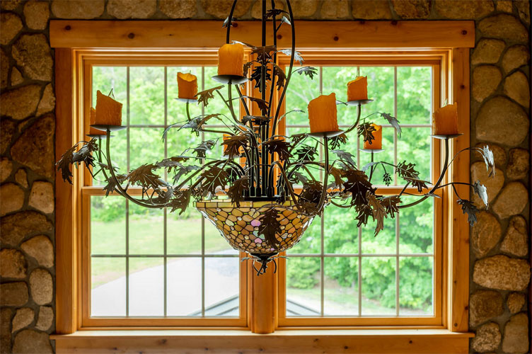 Light fixture over dining room table