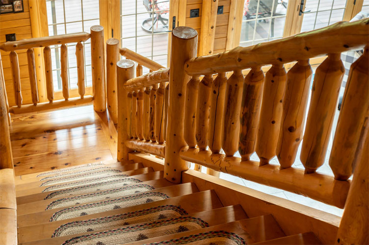 Looking down the stairs