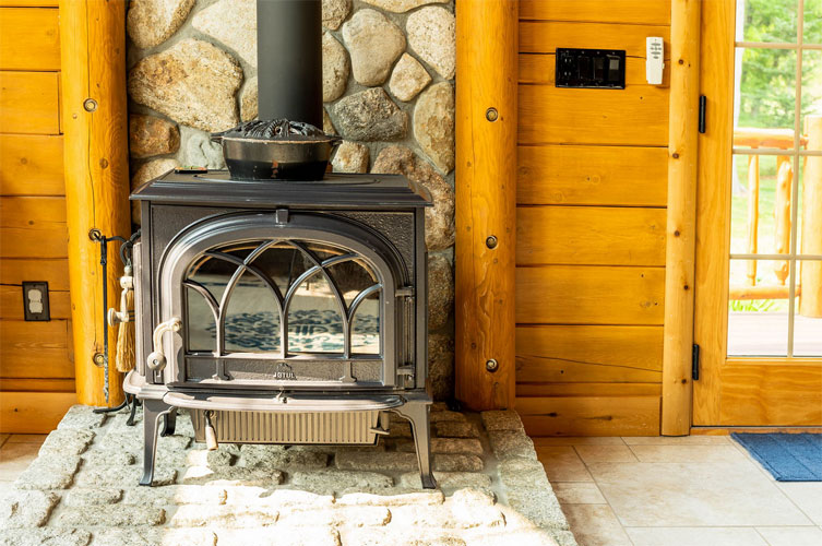 Wood stove in Great room
