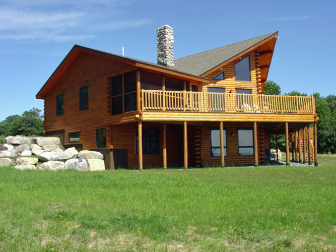 Modified Sedona Log home with raised deck