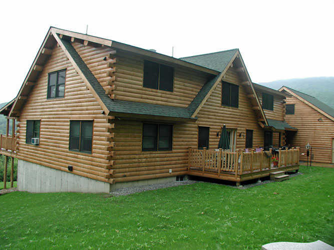 View from the back of Savannah Ward log home