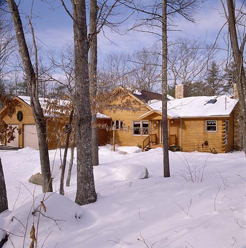 Sebago Lake Log Home Exterior